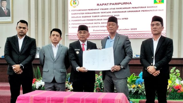 Rancangan Perubahan APBD Kabupaten Simalungun TA 2025 Disetujui DPRD